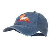 Louisiana Pelican State Embroidered Washed Cap