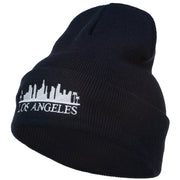 Los Angeles Skyline Embroidered Long Beanie