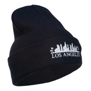 Los Angeles Skyline Embroidered Long Beanie