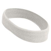 Garden Embroidered Head Band (Terry) - White OSFM