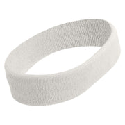 Garden Embroidered Head Band (Terry) - White OSFM