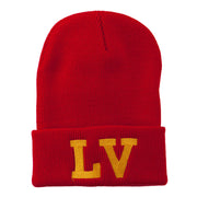 Las Vegas LV Embroidered Long Beanie