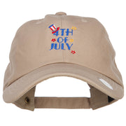 Uncle Sam 4th of July Embroidered Unstructured Cap