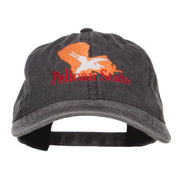 Louisiana Pelican State Embroidered Washed Cap