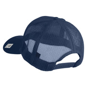 US Marine Corps Retired Design Embroidered Solid Cotton Twill Mesh Prostyle Cap - Navy OSFM