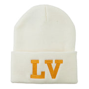 Las Vegas LV Embroidered Long Beanie