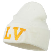 Las Vegas LV Embroidered Long Beanie