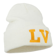 Las Vegas LV Embroidered Long Beanie