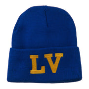 Las Vegas LV Embroidered Long Beanie