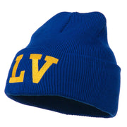 Las Vegas LV Embroidered Long Beanie