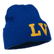 Las Vegas LV Embroidered Long Beanie