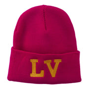 Las Vegas LV Embroidered Long Beanie