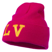 Las Vegas LV Embroidered Long Beanie