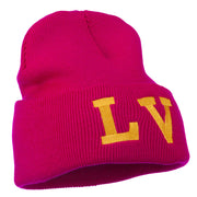 Las Vegas LV Embroidered Long Beanie