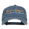 Santa's Sleigh Embroidered Washed Cap