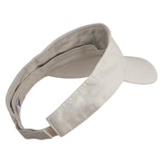 Crouching Chinchilla Embroidered Pro Style Cotton Twill Washed Visor - Stone OSFM