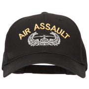 US Army Air Assault Logo Embroidered Solid Cotton Pro Style Cap