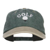 Golf Ball on Tee Embroidered Washed Cap