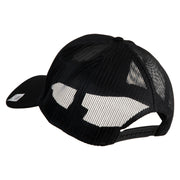 US Marine Semper Fidelis Design Embroidered Solid Cotton Twill Mesh Prostyle Cap - Black OSFM