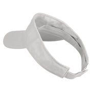 Crouching Chinchilla Embroidered Pro Style Cotton Twill Washed Visor - White OSFM