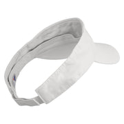 Crouching Chinchilla Embroidered Pro Style Cotton Twill Washed Visor - White OSFM