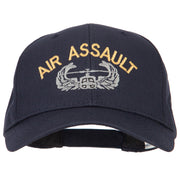 US Army Air Assault Logo Embroidered Solid Cotton Pro Style Cap