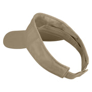 Crouching Chinchilla Embroidered Pro Style Cotton Twill Washed Visor - Khaki OSFM
