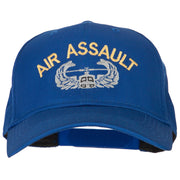 US Army Air Assault Logo Embroidered Solid Cotton Pro Style Cap