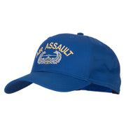 US Army Air Assault Logo Embroidered Solid Cotton Pro Style Cap