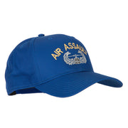 US Army Air Assault Logo Embroidered Solid Cotton Pro Style Cap