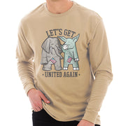 Let Us Get United Again Ring Spun Cotton Premium Long Sleeve Graphic Shirt