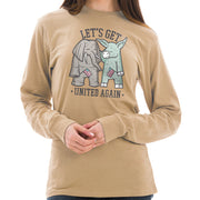 Let Us Get United Again Ring Spun Cotton Premium Long Sleeve Graphic Shirt