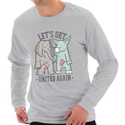 Let Us Get United Again Ring Spun Cotton Premium Long Sleeve Graphic Shirt