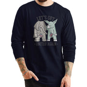 Let Us Get United Again Ring Spun Cotton Premium Long Sleeve Graphic Shirt