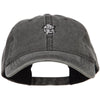 Bulldog Head Embroidered Washed Cap