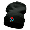 Luchador Mask Face Embroidered Long Knitted Beanie