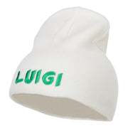 Luigi Letter Embroidered Short Beanie