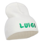 Luigi Letter Embroidered Short Beanie