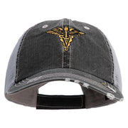 U.S. Army Veterinary Corps Embroidered Low Profile Special Cotton Mesh Cap - Black OSFM