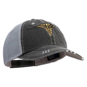 U.S. Army Veterinary Corps Embroidered Low Profile Special Cotton Mesh Cap - Black OSFM