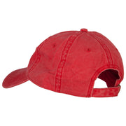 Louisiana with Map Outline Embroidered Washed Cotton Twill Cap