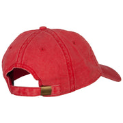 Louisiana with Map Outline Embroidered Washed Cotton Twill Cap