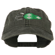 Fishing Bass Lure Embroidered Washed Cap