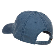 Bulldog Head Embroidered Washed Cap