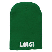 Luigi Letter Embroidered Short Beanie