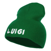 Luigi Letter Embroidered Short Beanie