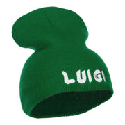 Luigi Letter Embroidered Short Beanie