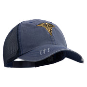 U.S. Army Veterinary Corps Embroidered Low Profile Special Cotton Mesh Cap - Navy OSFM