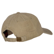 Louisiana with Map Outline Embroidered Washed Cotton Twill Cap