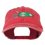 Fishing Bass Lure Embroidered Washed Cap